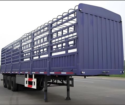 3 Ejes 4 Ejes Camión de cercas multifunción Semirremolque para el transporte de verduras y cartones
