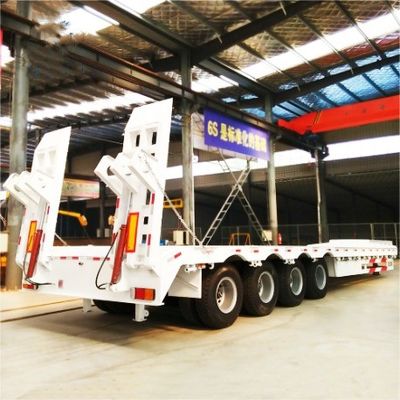 Suspensión mecánica Semiremolque de 80 toneladas y 100 toneladas para transporte de maquinaria pesada