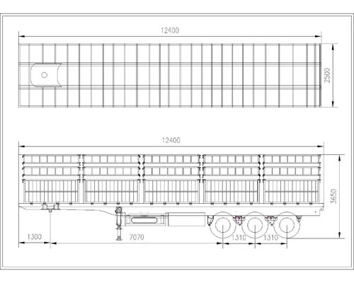 Material de acero 3ejes 50tones pared lateral semirremolque cerca remolque de carga para la personalización