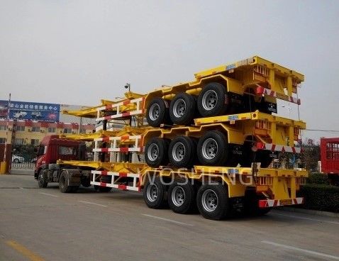 Suspensión mecánica 2ejes 40ft 20ft Container Chasis Esqueleto Camión Semirremolque