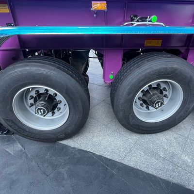 Transporte de piedra arenisca de 3 ejes, hidráulico, remolcador de roca, semi-remolque trasero