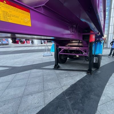Mercado de KSA 3 Eje 60t cilindro hidráulico tirador de descarga trasera semirremolque para el transporte de piedra de arena