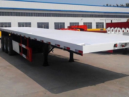 3 Ejes 40-120ton 20ft 40ft Contenedor Camión de cama plana Semi remolque con 12 twist lock