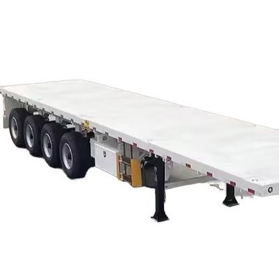 3 Ejes 40-120ton 20ft 40ft Contenedor Camión de cama plana Semi remolque con 12 twist lock