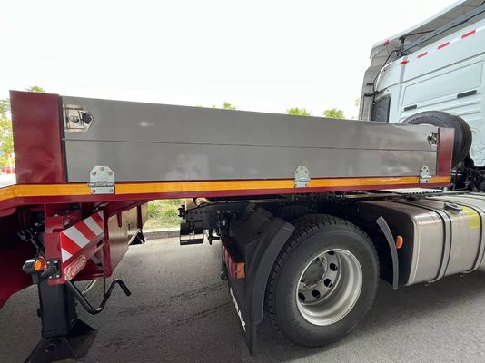 Semi remolque para camión con techo bajo de 3/4 ejes de 40 pies de contenedor de tubo de acero de madera
