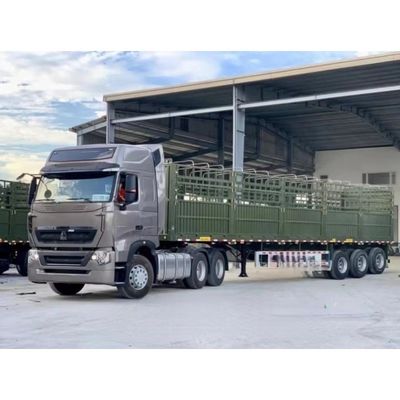 Semirremolques de carga de cerca asequibles con capacidad de 50 toneladas y material de acero