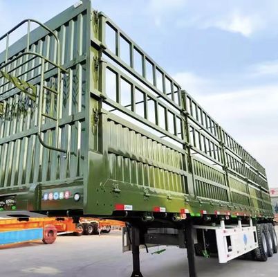 Semirremolques de carga de cerca asequibles con capacidad de 50 toneladas y material de acero