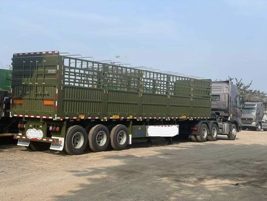 Semirremolques de carga de cerca asequibles con capacidad de 50 toneladas y material de acero