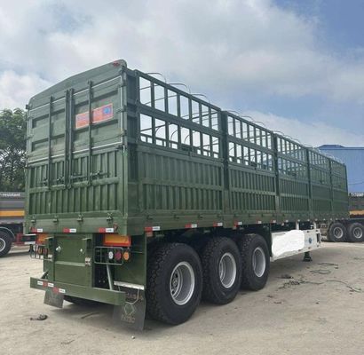 Semirremolques de carga de cerca asequibles con capacidad de 50 toneladas y material de acero