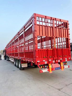 King Pin 3/5&quot; 90 50 toneladas de capacidad remolque con cerca desmontable para el transporte seguro de carga