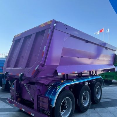 Semi-remolque de inclinación de extremo en forma de U para el transporte de arena