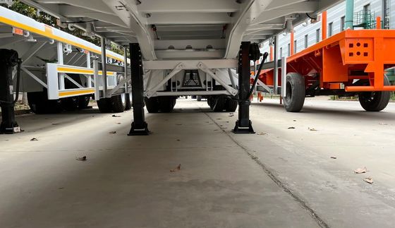 40 pies 3ejes 4ejes de acero contenedor remolque camión de cama plana neumático de semirremolque 12R22.5