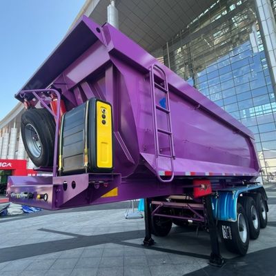 Semi-remolque de inclinación de extremo en forma de U para el transporte de arena