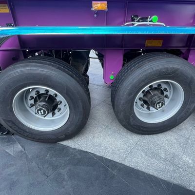60-120T Semi remolque trasero de descarga remolque de remolque con Q345B / T700 de acero