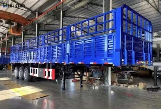 60 toneladas 80 toneladas Remolque de cerca desmontable para el transporte de mercancías a granel personalizable