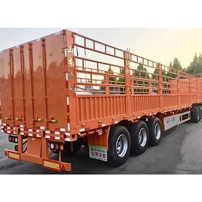 60 toneladas 80 toneladas Remolque de cerca desmontable para el transporte de mercancías a granel personalizable