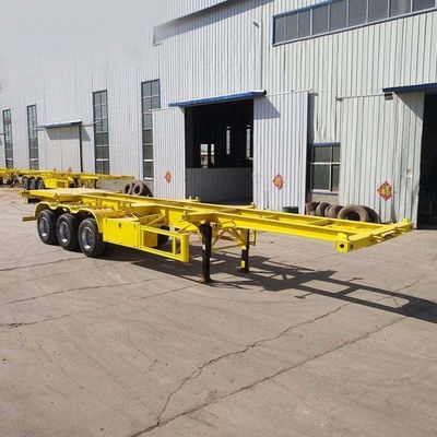 Carga útil máxima de 50 toneladas 3 ejes 20FT 40FT chasis de contenedores esqueleto semi remolque de camión