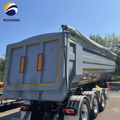 35 metros cúbicos en forma de U 60 toneladas de descarga hidráulica trasera de camión de carga pesada