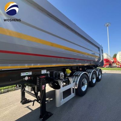3 Ejes de transporte pesado de arena remolque de carga de 60 toneladas remolque trasero de descarga