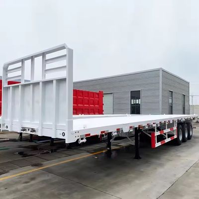 Semi-remolque para transporte de contenedores de 3 ejes 4 ejes 20 pies 40 pies 45 pies remolque de camión de cama plana