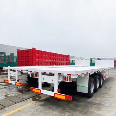 Semi-remolque para transporte de contenedores de 3 ejes 4 ejes 20 pies 40 pies 45 pies remolque de camión de cama plana