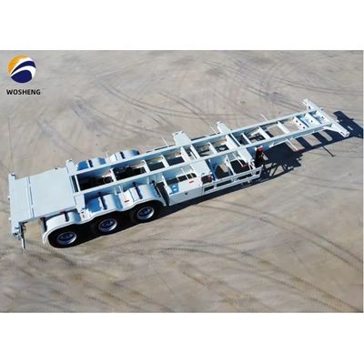 20 pies 40 pies de contenedor remolque 3 eje esqueleto semirremolque para el transporte fácil