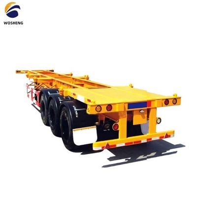 2 Ejes 20FT Cuadro de esqueleto Contenedor de transporte Semirremolque para solicitud del cliente