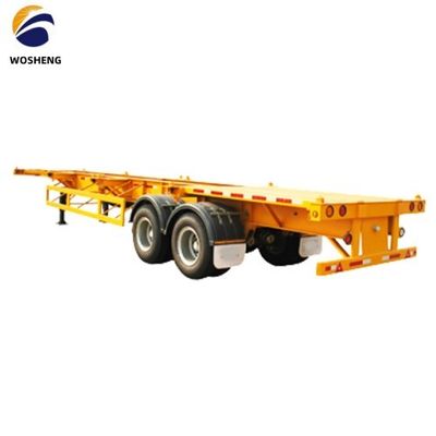 2 Ejes 20FT Cuadro de esqueleto Contenedor de transporte Semirremolque para solicitud del cliente