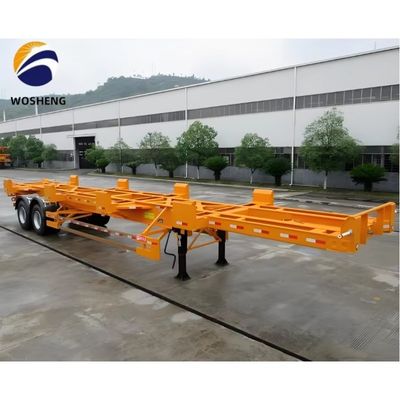 2 Ejes 20FT Cuadro de esqueleto Contenedor de transporte Semirremolque para solicitud del cliente