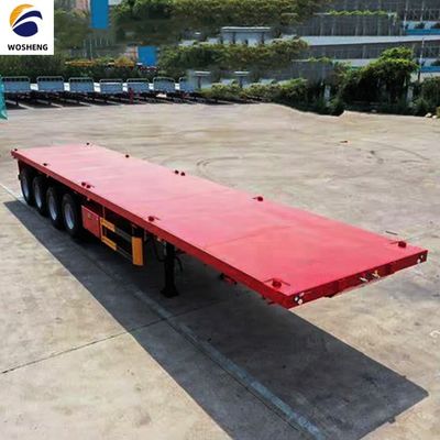 30-100 toneladas Capacidad 2 Ejes 20 pies Contenedor de lecho plano Semirremolque para uso de camiones