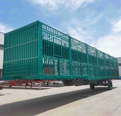 Venta personalizada de 3 ejes 20-40tones Semi remolque de cerca alta para animales de granja de ganado