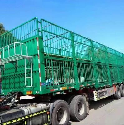 Venta personalizada de 3 ejes 20-40tones Semi remolque de cerca alta para animales de granja de ganado