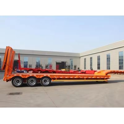 150 toneladas de carga máxima Lowboy Semi remolque de cama baja para el transporte de carga pesada personalizable