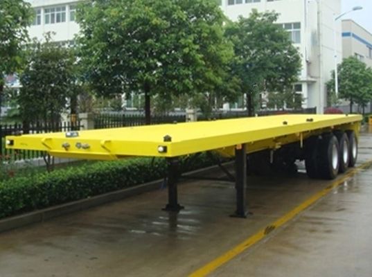 2 3 4 eje Flatbed Trailer Personalización del borde 9.0-22.5 Contenedor Tamaño 20ft 45ft 40ft