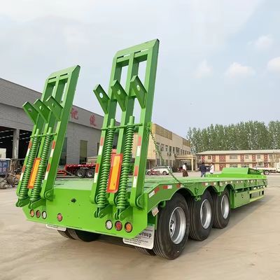 Cargador de escalera hidráulica de 40 a 80 toneladas con 3 ejes, con cubierta baja y remolque para Zimbabwe