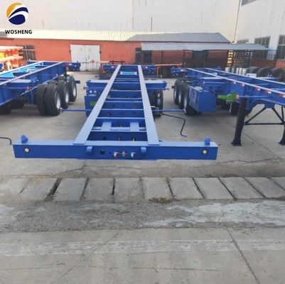 Chasis de acero con marco extensible Semirremolque para contenedores de 20-40 pies