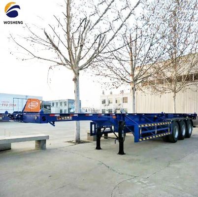 Chasis de acero con marco extensible Semirremolque para contenedores de 20-40 pies