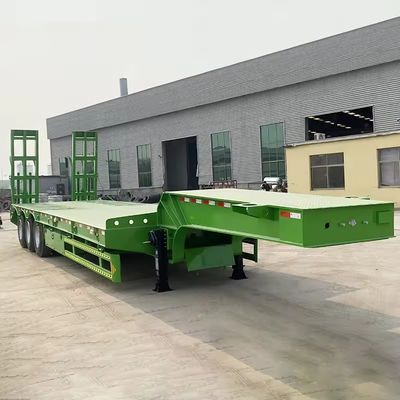 Cargador de escalera hidráulica de 40 a 80 toneladas con 3 ejes, con cubierta baja y remolque para Zimbabwe