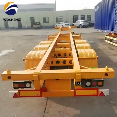 Chasis de acero con marco extensible Semirremolque para contenedores de 20-40 pies