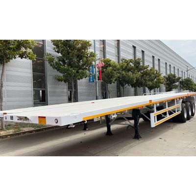 20/40/45ft Container Semi remolque de cama plana con 2-3 ejes y gran capacidad de carga