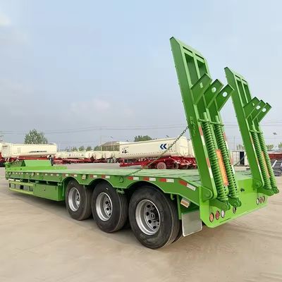 150 toneladas de carga máxima de semirremolque de lecho bajo para transporte pesado