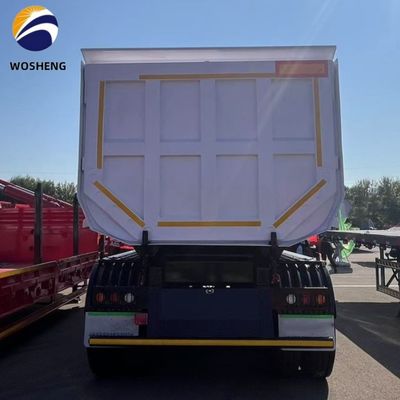 Trailers para camiones de descarga traseros de acero de 3 ejes y 4 ejes para construcción