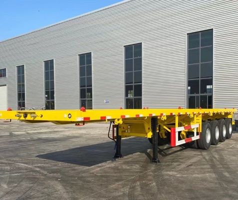 Semi remolque de carga de contenedores de 20 pies y 40 pies con cerradura diseño duradero y versátil
