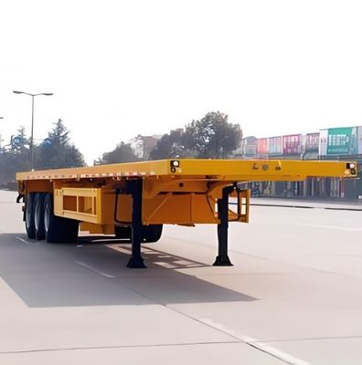 Semi remolque de carga de contenedores de 20 pies y 40 pies con cerradura diseño duradero y versátil