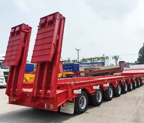 Semiremolque Lowboy de 3 ejes con sistema de frenado de doble línea y 16000x2500x1100mm
