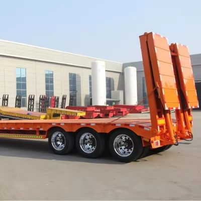 Semiremolque Lowboy de 3 ejes con sistema de frenado de doble línea y 16000x2500x1100mm