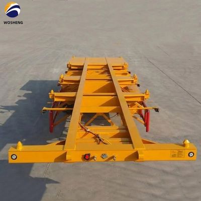 Transporte 40 pies Contenedor wosheng 3 Eje Esqueleto Semirremolque con cerradura de contenedores