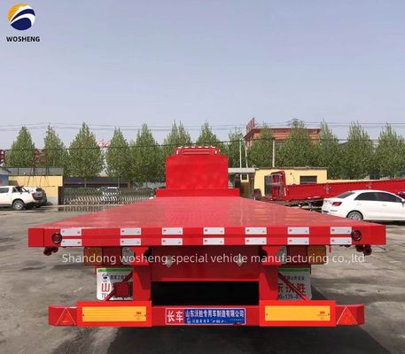 Trailer de contenedores de 40 pies profesional 3Axle Semi-trailer de piso plano con 2&quot; 50mm King Pin