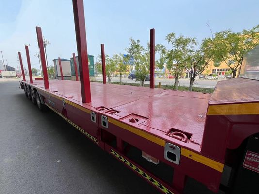 Contenedor de 40 pies de longitud de tubo de acero de madera semirremolque de transporte con pila de acero extraíble