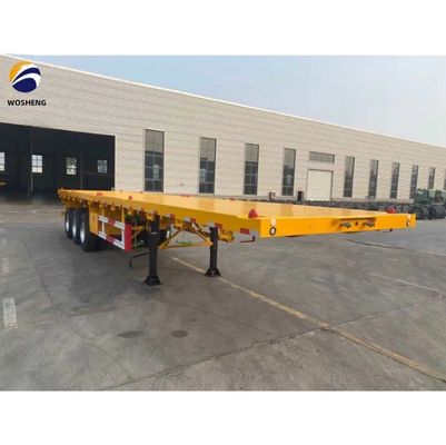 3 4 5 Ejes 20FT 40FT Semirremolque con peso 20T-80T 20FT Semirremolque de cama plana